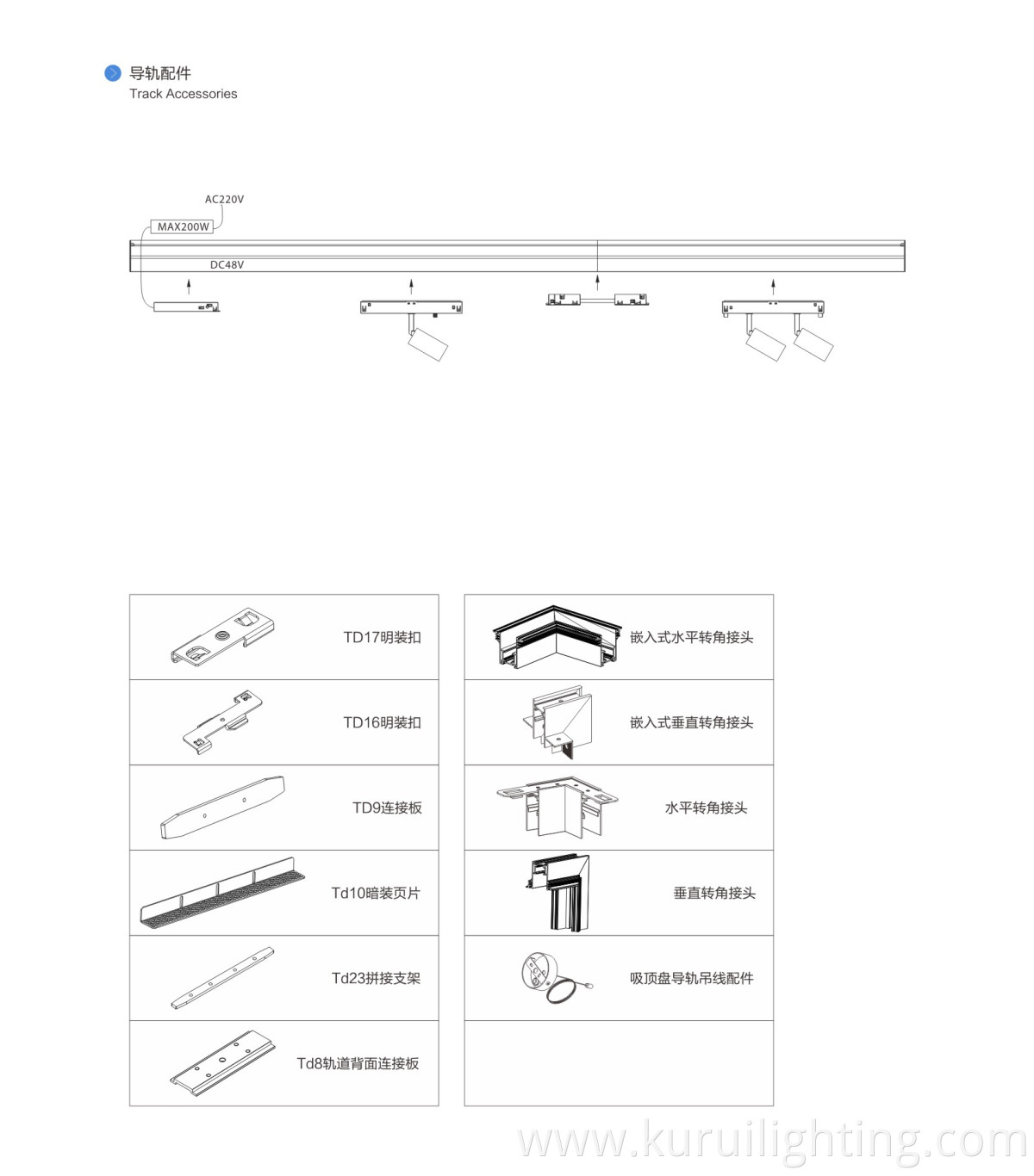 Make In China Factory Supply Track Lighting Magnetic Led Track Lights 5W 7W 15W 25W